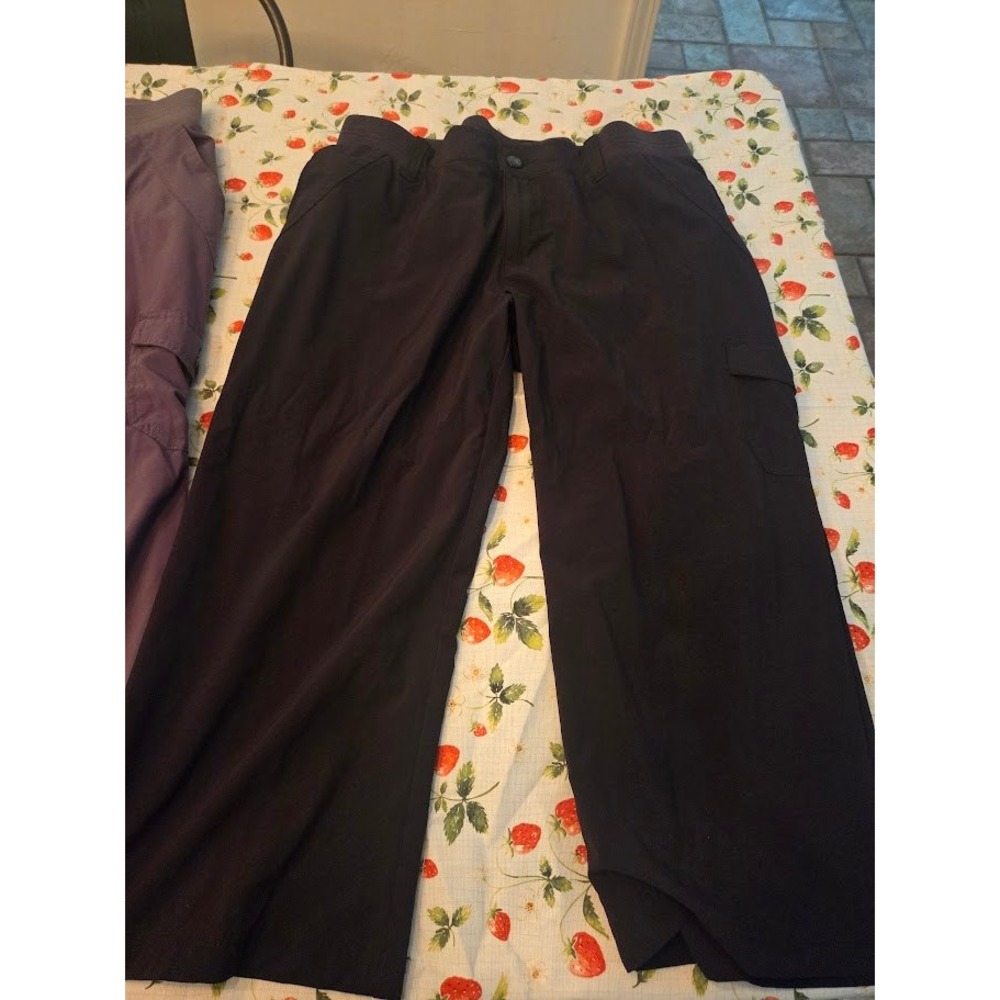 Lot of 3 Riders by Lee Women Capri Cargo Pants Size 14M Black Purple Stretch - Picture 2 of 11